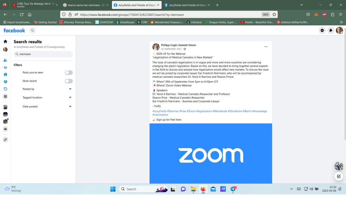 Screenshot of a Facebook post in the group Juicyfields and Friends of Crowdgrowing, dated 25 September 2021, promoting the 29 September webinar and naming Kai-Friedrich Niermann as a speaker.